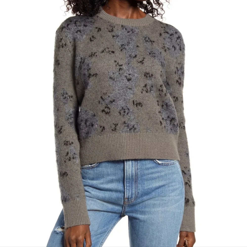 ALLSAINTS Asko Camo Wool Blend Sweater, Medium